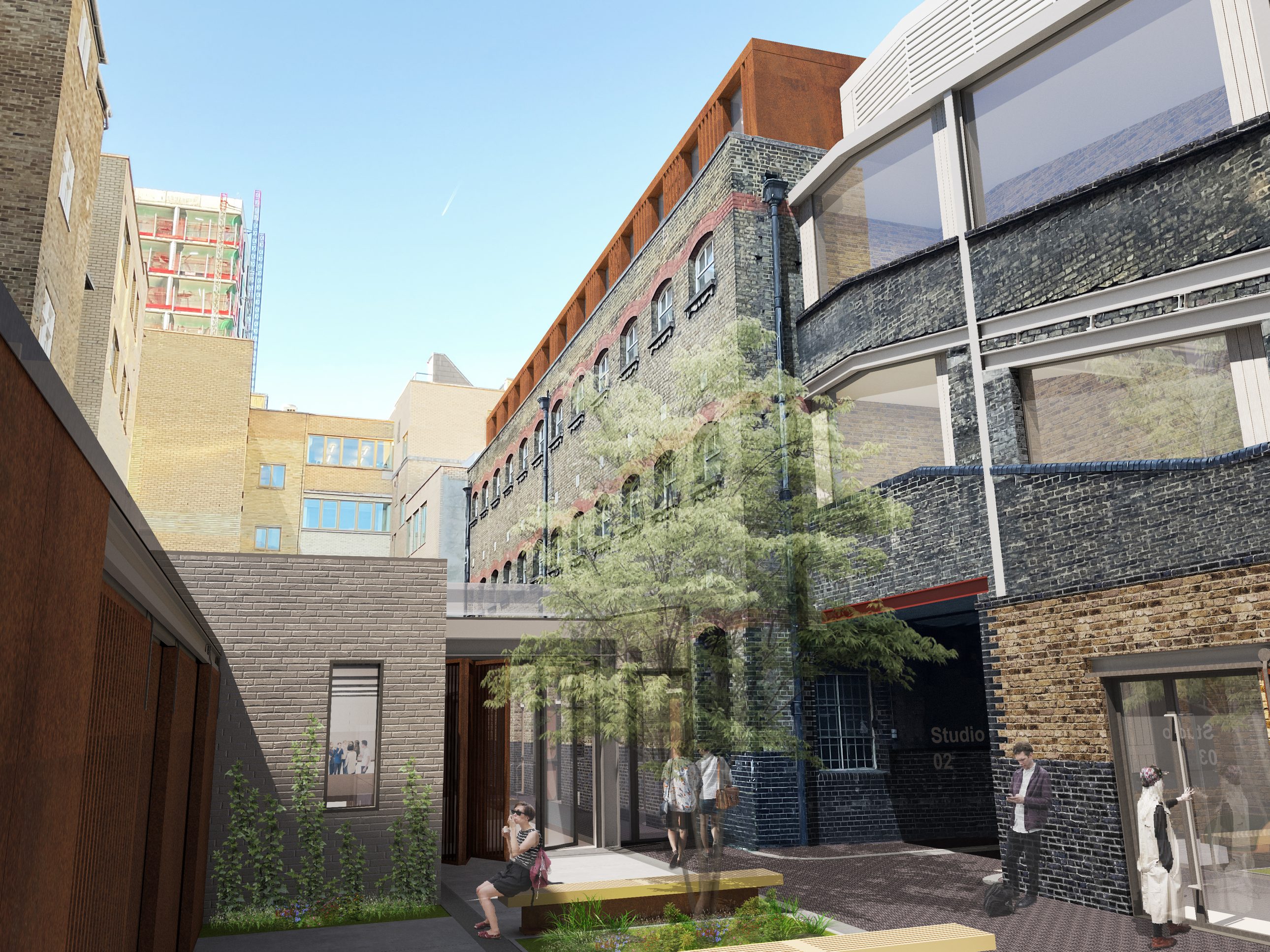 The communal courtyard